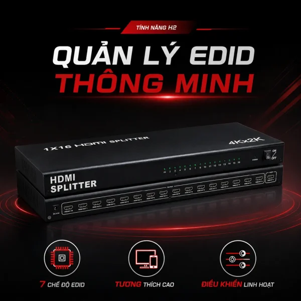 Bộ chia HDMI Splitter 1 ra 16 chất lượng cao