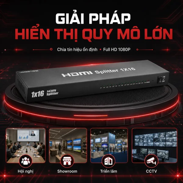 Bộ chia HDMI Ugeenn 16 cổng full HD 1080 40218