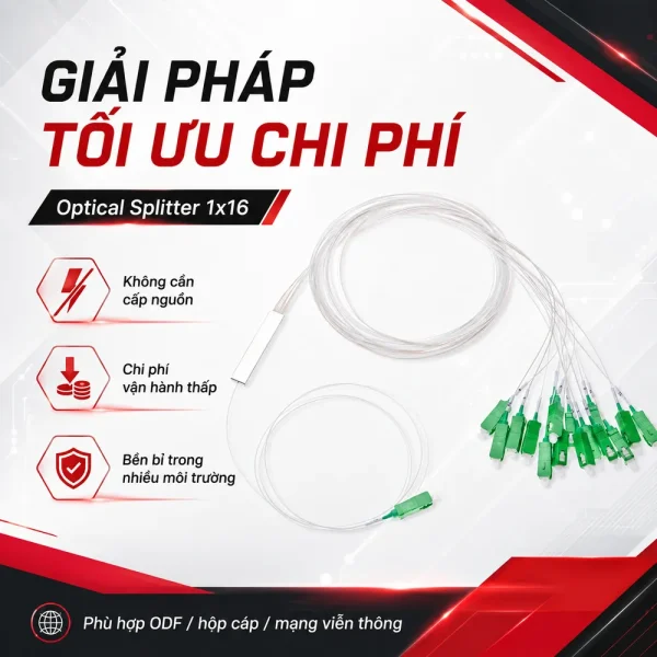 Bộ chia quang 1×16 – Optical Splitter PLC 1×16