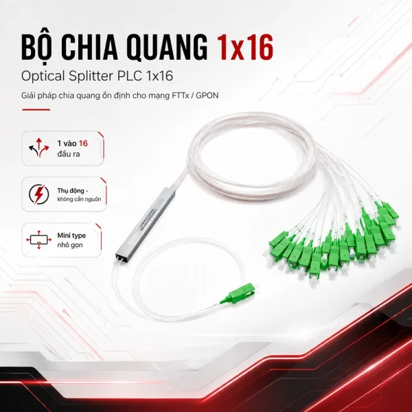 Bộ chia quang 1×16 – Optical Splitter PLC 1×16