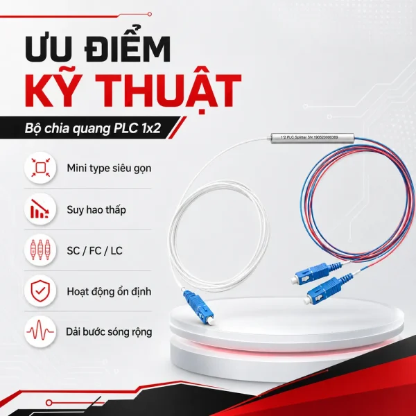 Bộ chia quang 1×2 – Optical Splitter PLC 1×2
