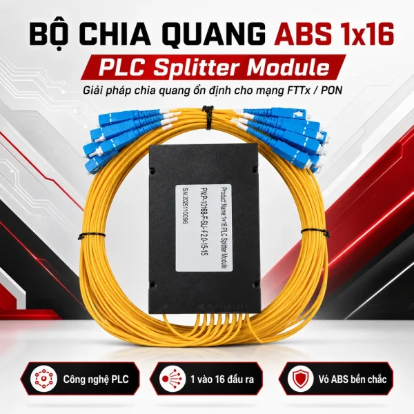 Bộ chia quang ABS 1×16 PLC Splitter Module