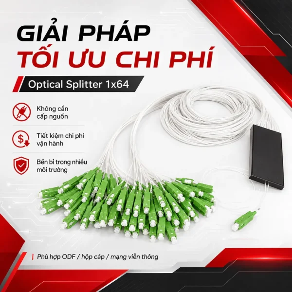 Bộ chia quang 1×64 – Optical Splitter PLC 1×64