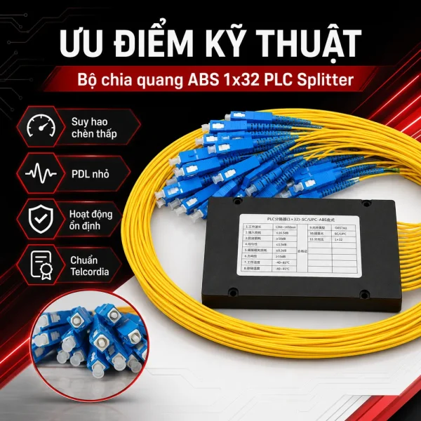 Bộ chia quang ABS 1×32 PLC Splitter Module