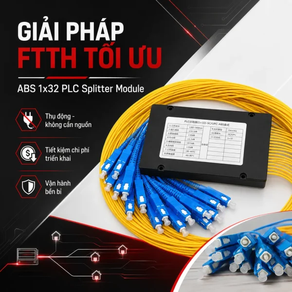 Bộ chia quang ABS 1×32 PLC Splitter Module