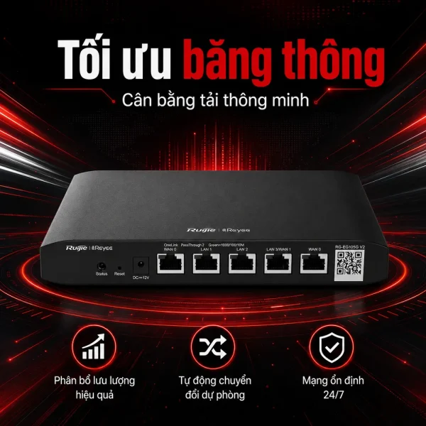 Bộ định tuyến cân bằng tải Ruijie RG-EG105G-P V2