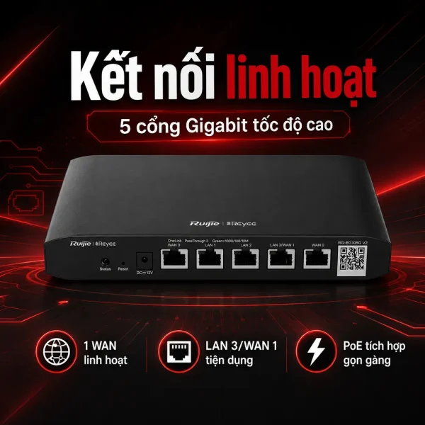Bộ định tuyến cân bằng tải Ruijie RG-EG105G-P V2