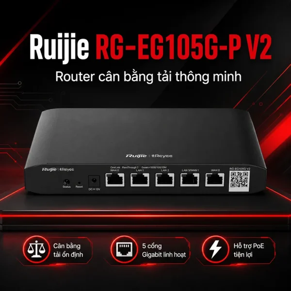 Bộ định tuyến cân bằng tải Ruijie RG-EG105G-P V2