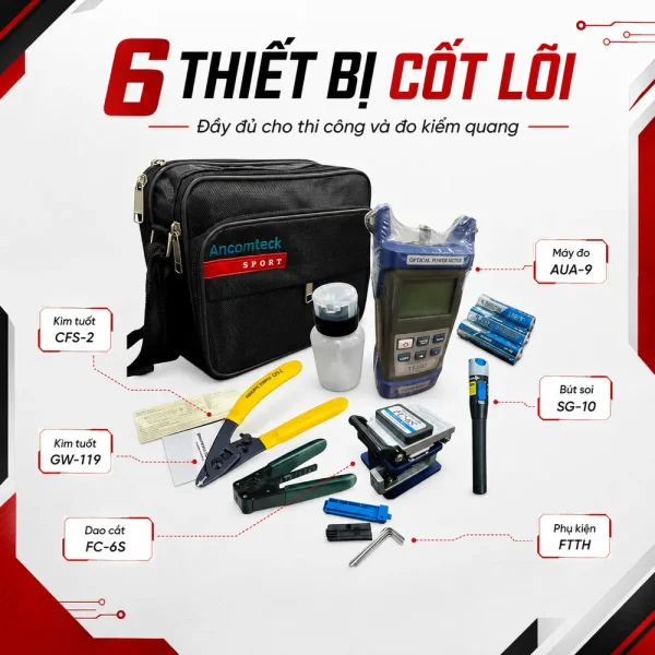 Bộ dụng cụ thi công cáp quang ANCOMTECK ACT-TK06