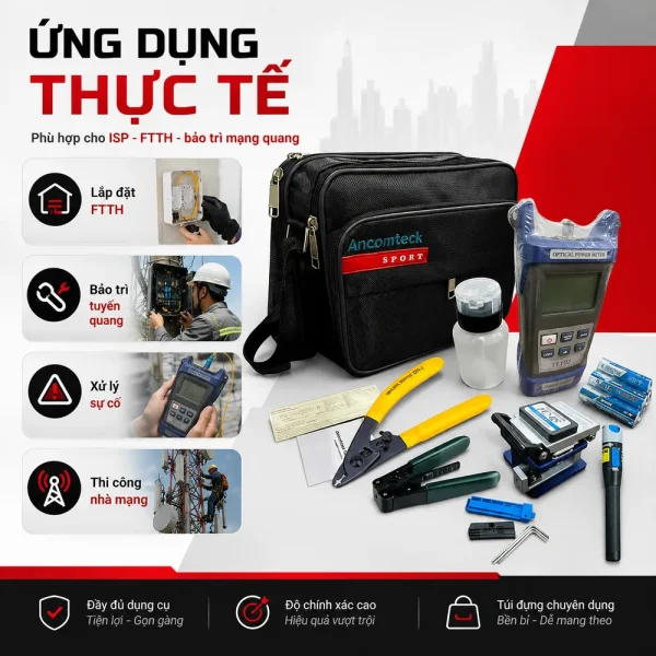 Bộ dụng cụ thi công cáp quang ANCOMTECK ACT-TK06