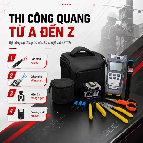 Bộ dụng cụ thi công cáp quang ANCOMTECK ACT-TK07