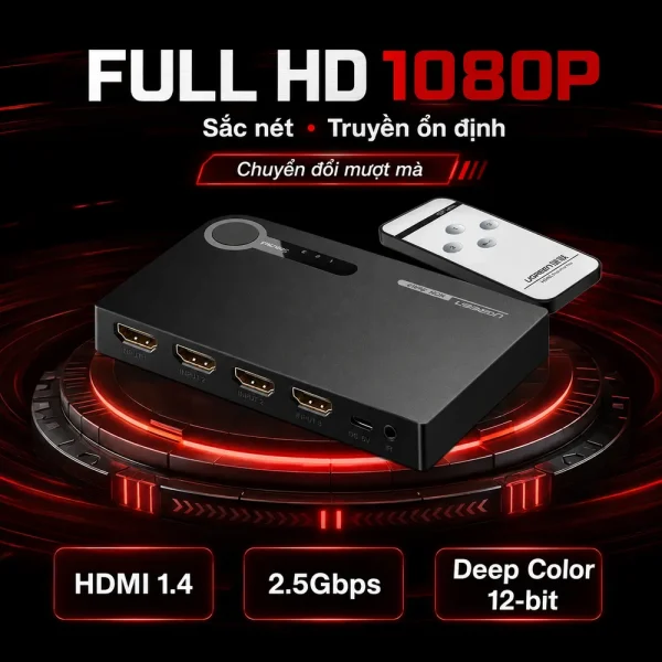 Bộ gộp HDMI 3 vào 1 ra Ugreen 40234