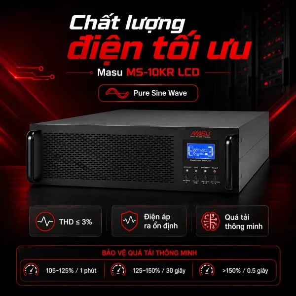 Bộ lưu điện Online Rack Masu MS-10KR LCD
