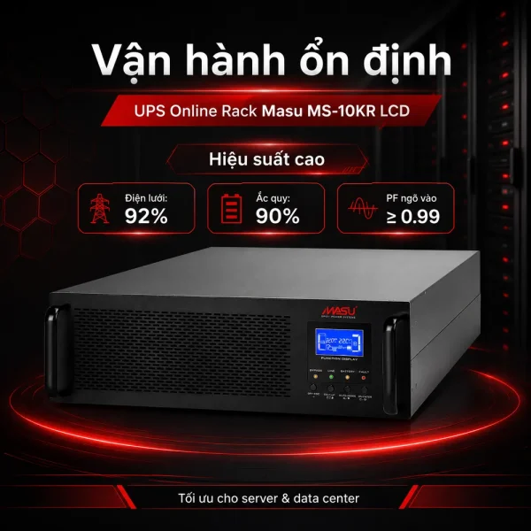 Bộ lưu điện Online Rack Masu MS-10KR LCD