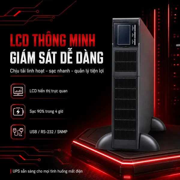 Bộ lưu điện Online Rack Masu MS – 2KR LCD