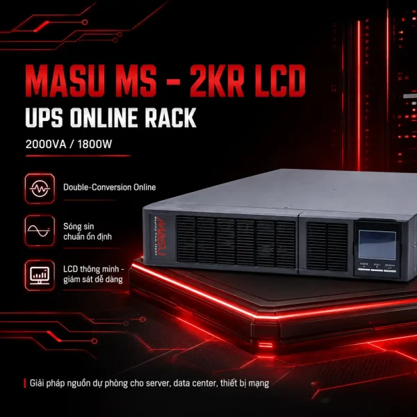 Bộ lưu điện Online Rack Masu MS – 2KR LCD