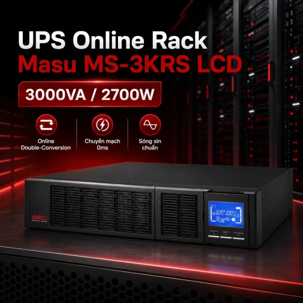 Bộ lưu điện Online Rack Masu MS-3KRS LCD