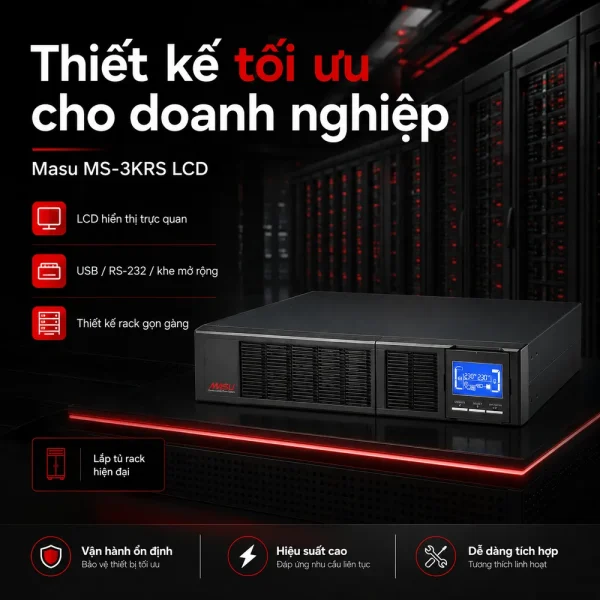 Bộ lưu điện Online Rack Masu MS-3KRS LCD