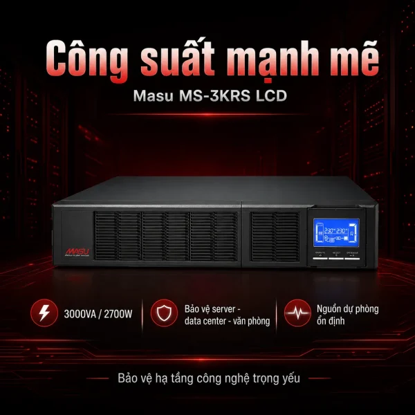 Bộ lưu điện Online Rack Masu MS-3KRS LCD
