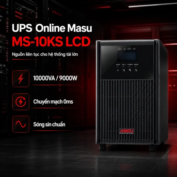 Bộ lưu điện UPS Masu MS-10KS LCD