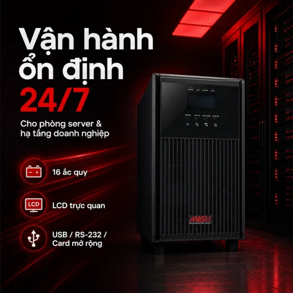 Bộ lưu điện UPS Masu MS-10KS LCD