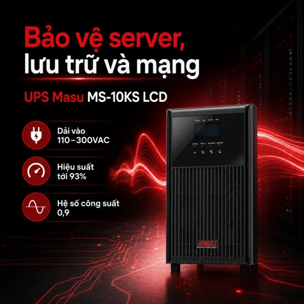 Bộ lưu điện UPS Masu MS-6KS LCD