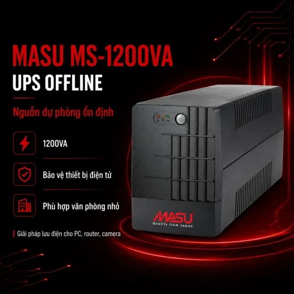 Bộ lưu điện UPS Offline Masu MS-1200VA