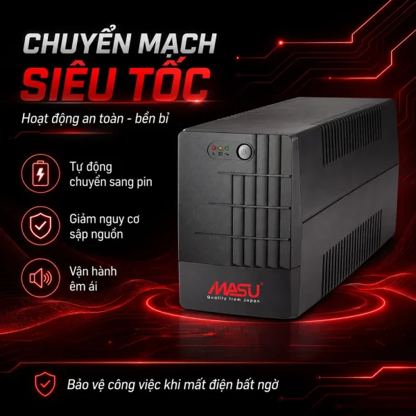 Bộ lưu điện UPS Offline Masu MS-1200VA
