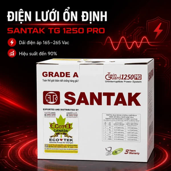 Bộ lưu điện UPS Offline SANTAK TG 1250 PRO