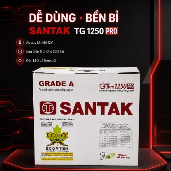 Bộ lưu điện UPS Offline SANTAK TG 1250 PRO