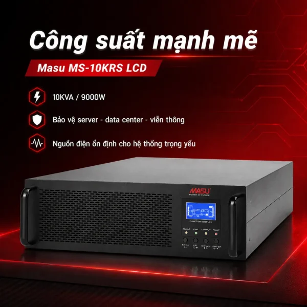 Bộ lưu điện UPS Online Rack Masu MS-10KRS LCD