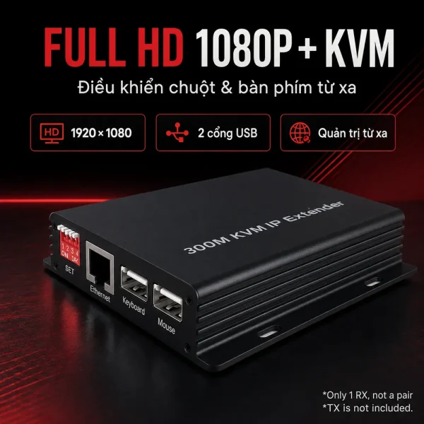 Bộ mở rộng HDMI HDTEC HDMI KVM 300M 1080P