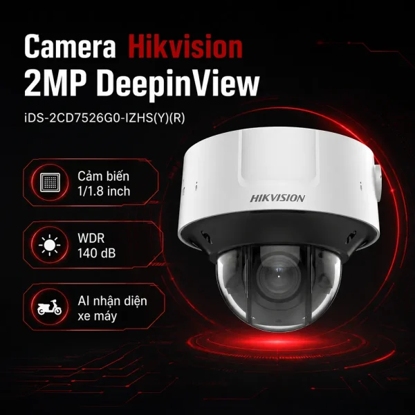 Camera Hikvision iDS-2CD7526G0-IZHS(Y)(R) 2MP DeepinView