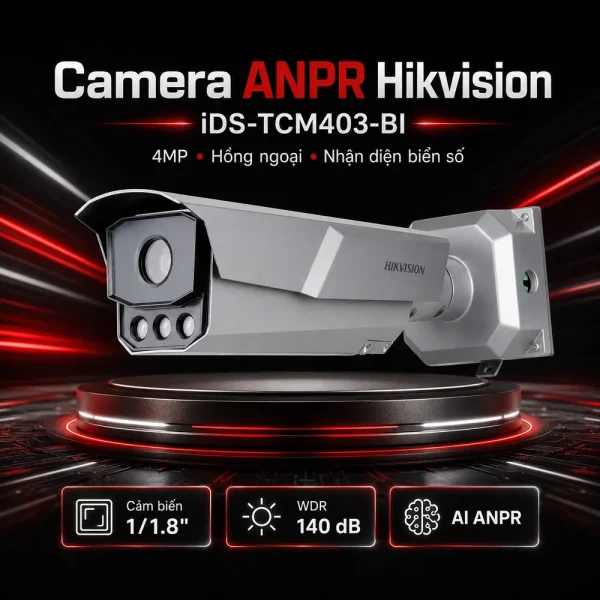 Camera nhận diện biển số xe Hikvision IDS-TCM403-BI hồng ngoại 4 MP