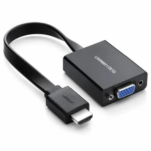 Cáp chuyển đổi HDMI to VGA dẹt có Audio Ugreen PN: 40248
