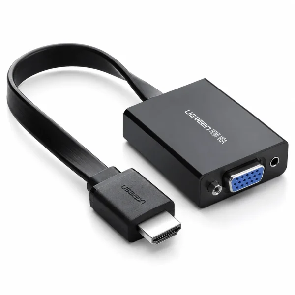 Cáp chuyển đổi HDMI to VGA dẹt có Audio Ugreen PN: 40248