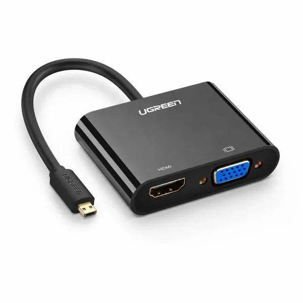 Cáp chuyển đổi Micro HDMI to VGA và HDMI + Audio Ugreen PN: 30355