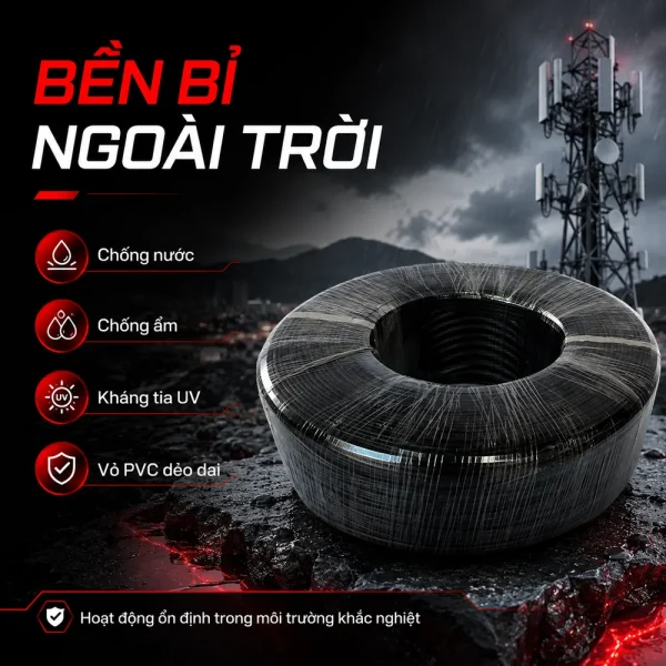 Cáp điện thoại 2x2x0.5 ngoài trời ( cuộn 500m )