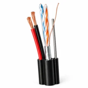 Cáp điện thoại liền nguồn Cat3 FTP + 2C Copper ngoài trời 305m