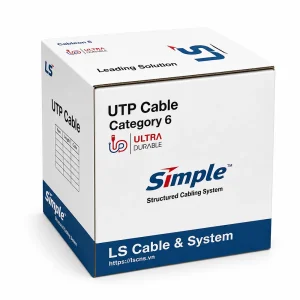 Cáp mạng LS Vina Cat6 UTP UTP-G-C6G-E1VN-M 0.5X4P/BL