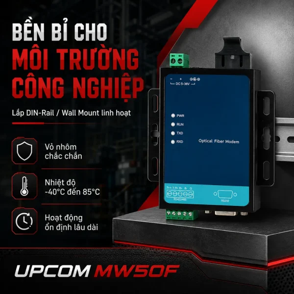 Converter Quang 1 Cổng RS232/RS485/RS422 UPCOM MW50F