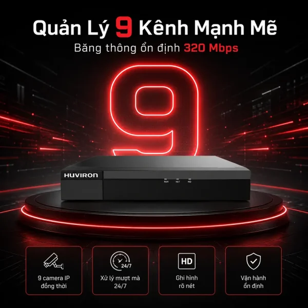 Đầu ghi hình Huviron HU-RN2209M 9 kênh