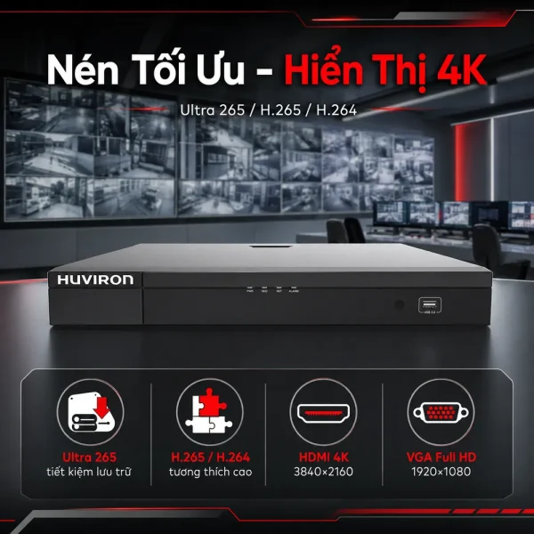 Đầu ghi hình Huviron HU-RN2216M 16 kênh