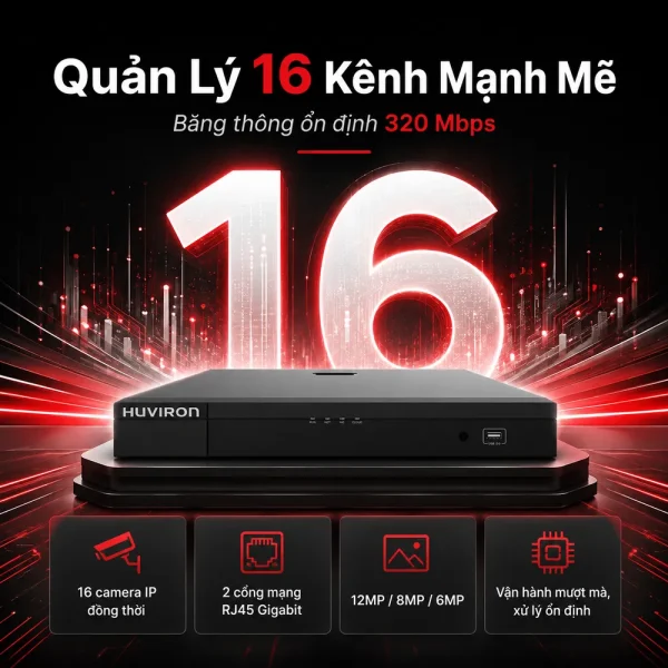 Đầu ghi hình Huviron HU-RN2216M 16 kênh