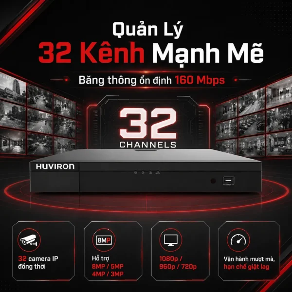 Đầu ghi hình Huviron HU-RN2232M-V2 32 kênh