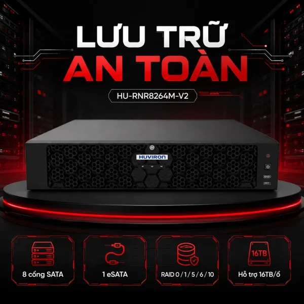 Đầu ghi hình Huviron HU-RNR8264M-V2 64 kênh