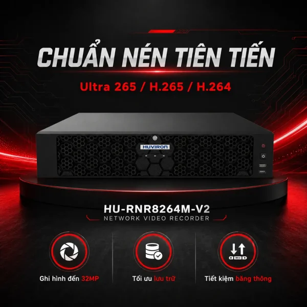 Đầu ghi hình Huviron HU-RNR8264M-V2 64 kênh