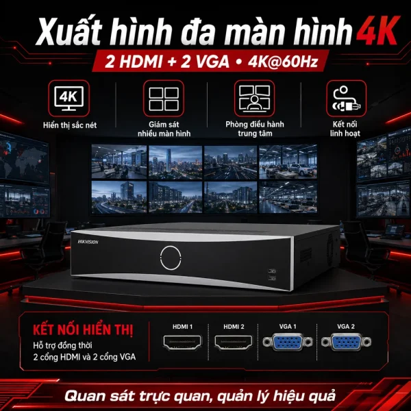 Đầu ghi hình IP 16 kênh Hikvision DS-8616NXI-K8