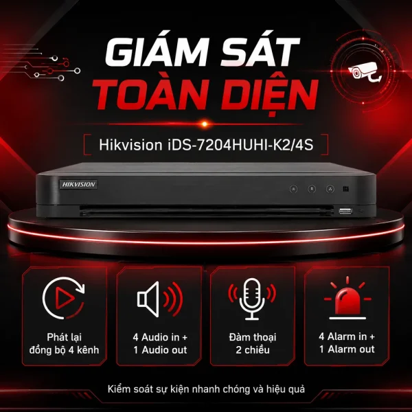 Đầu ghi hình IP iDS-7204HUHI-K2/4S HIKVISION