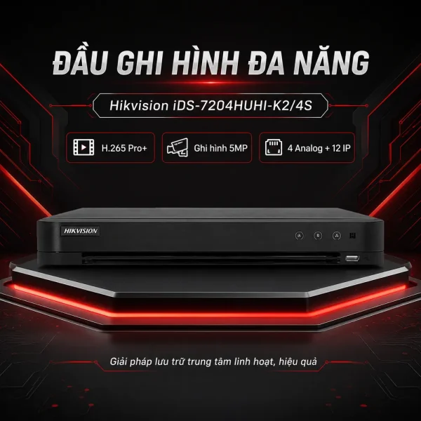 Đầu ghi hình IP iDS-7204HUHI-K2/4S HIKVISION